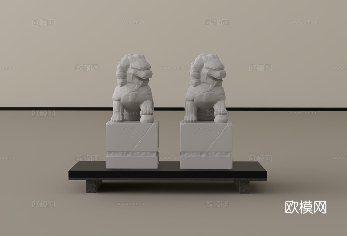 雕塑摆件su模型