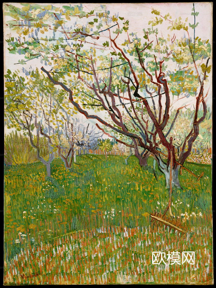 梵高后印象派风景绘画作品，现代世界经典名画175 梵高 Th