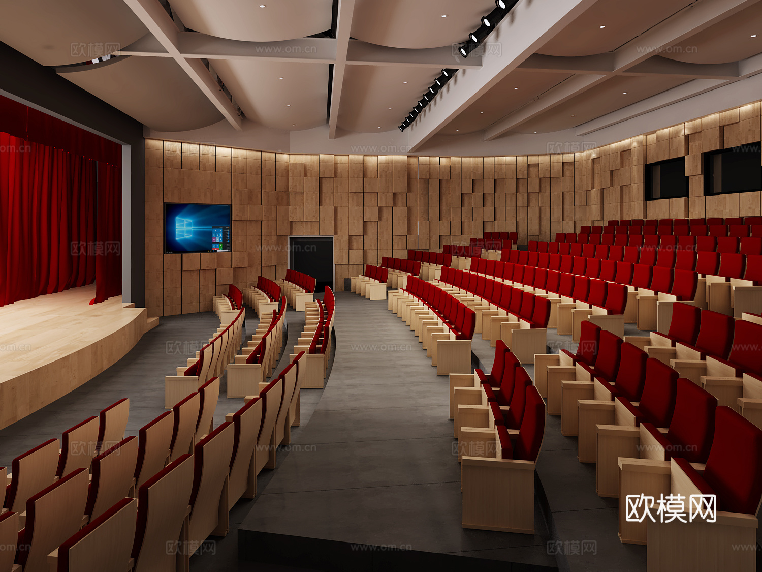 现代剧场3d模型下载（渲染图2）