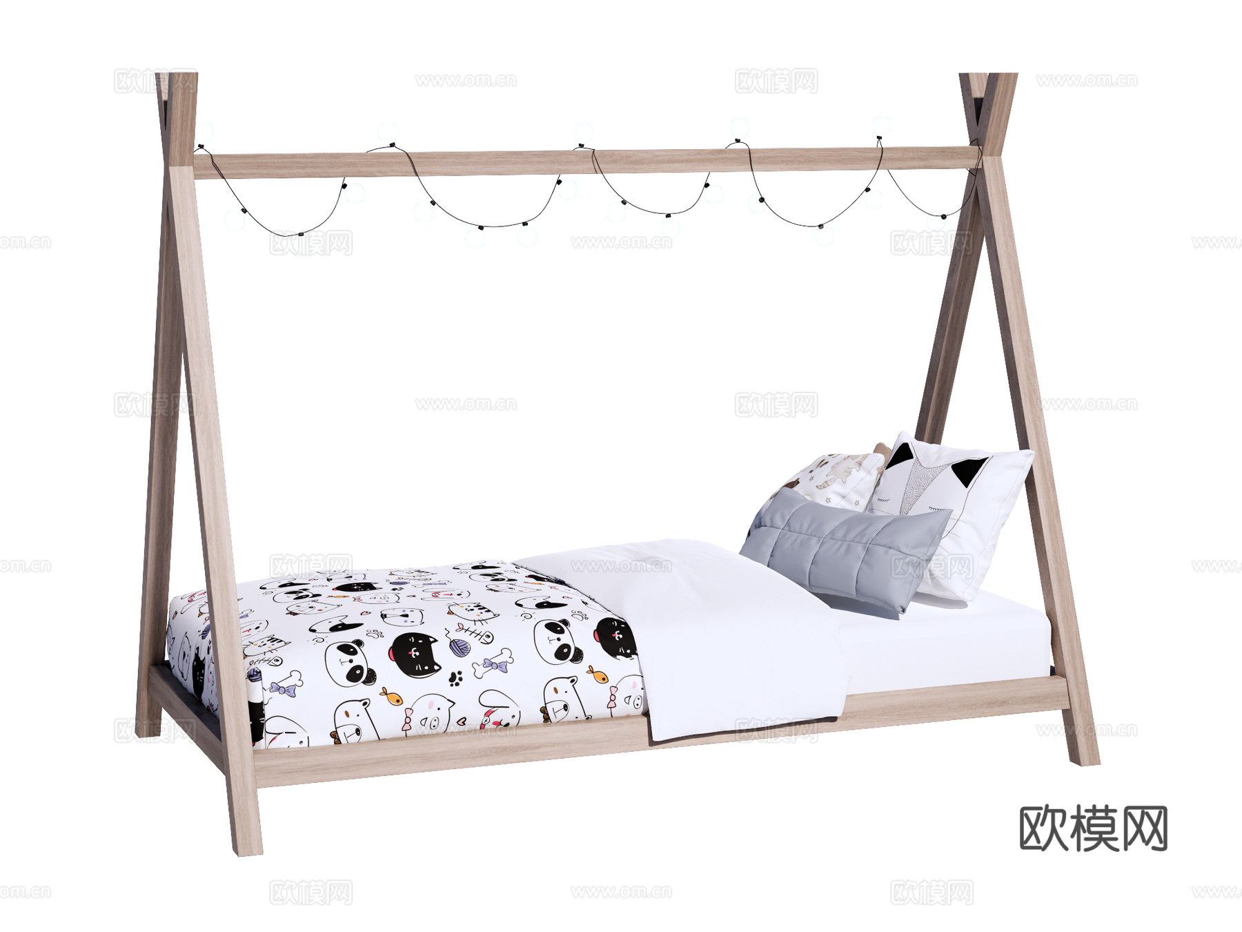 儿童床su模型
