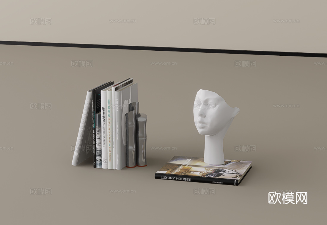 摆件组合su模型