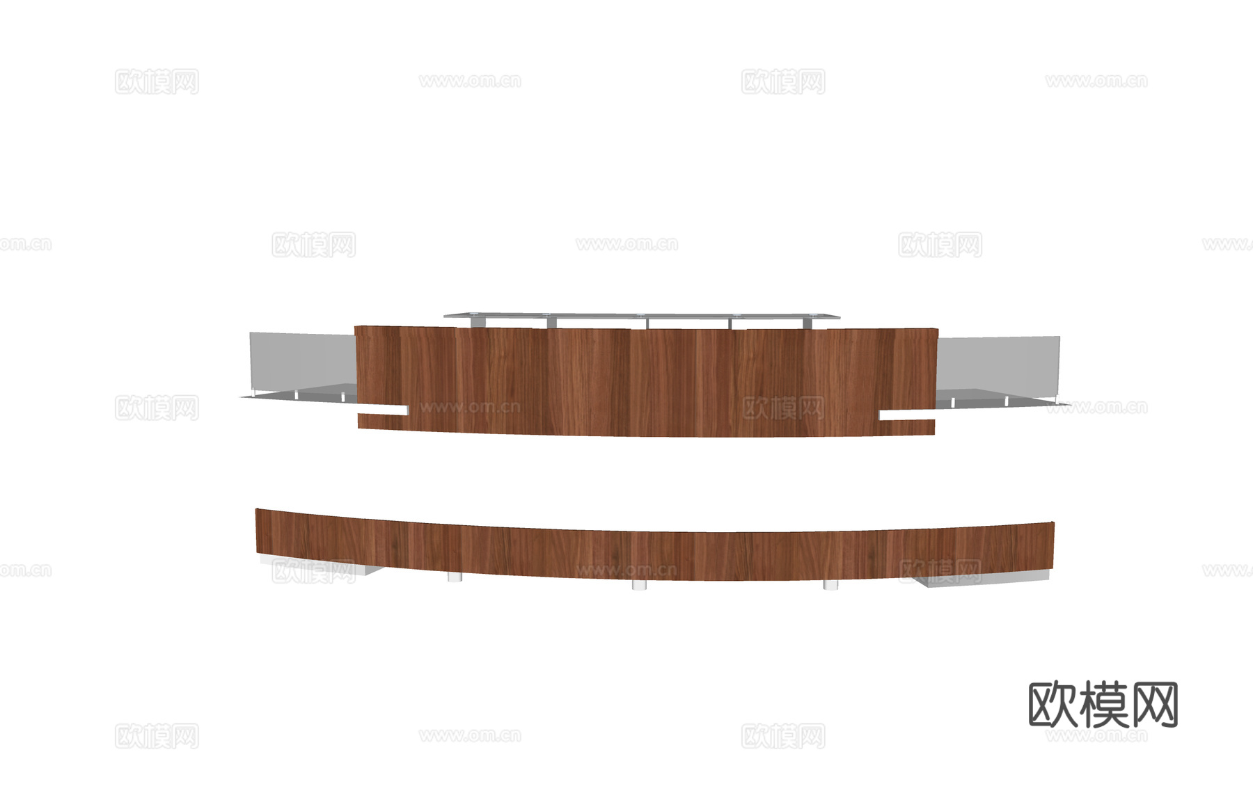 办公室 接待 工位 公司前台 前台su模型
