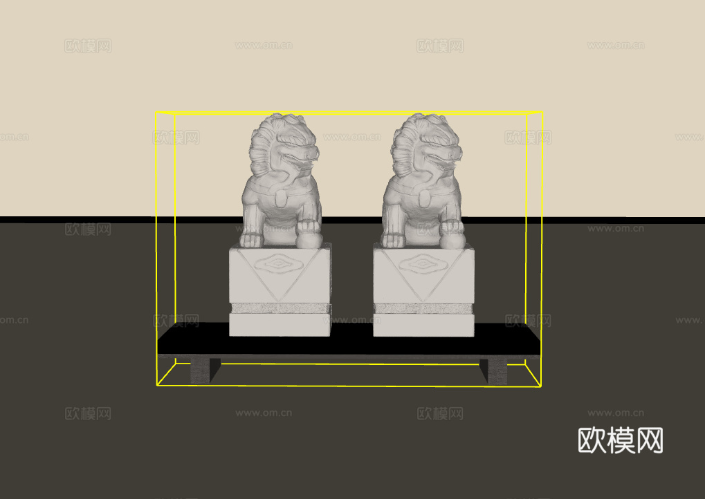 雕塑摆件su模型