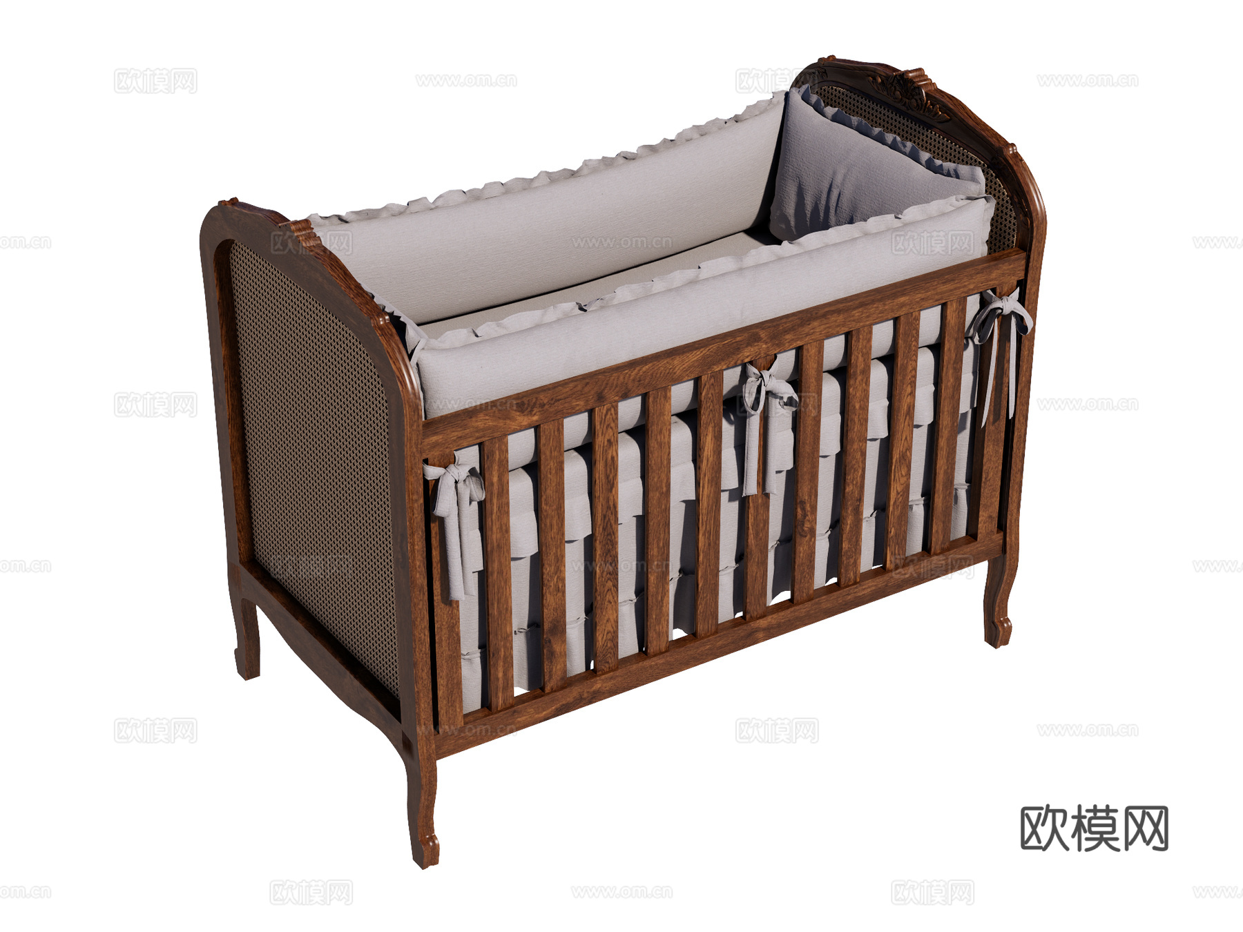 婴儿床 儿童床su模型