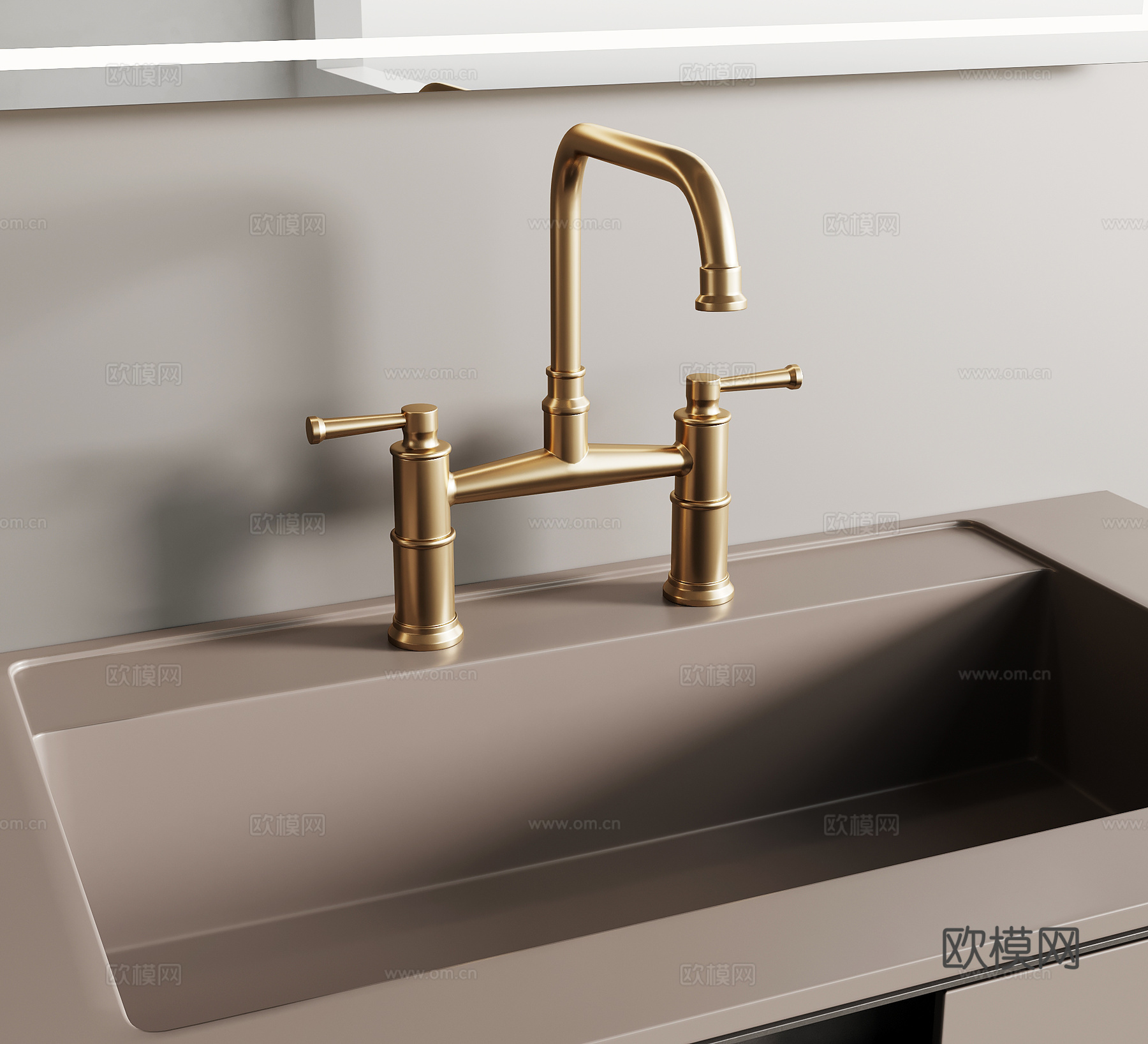 法式复古水龙头su模型