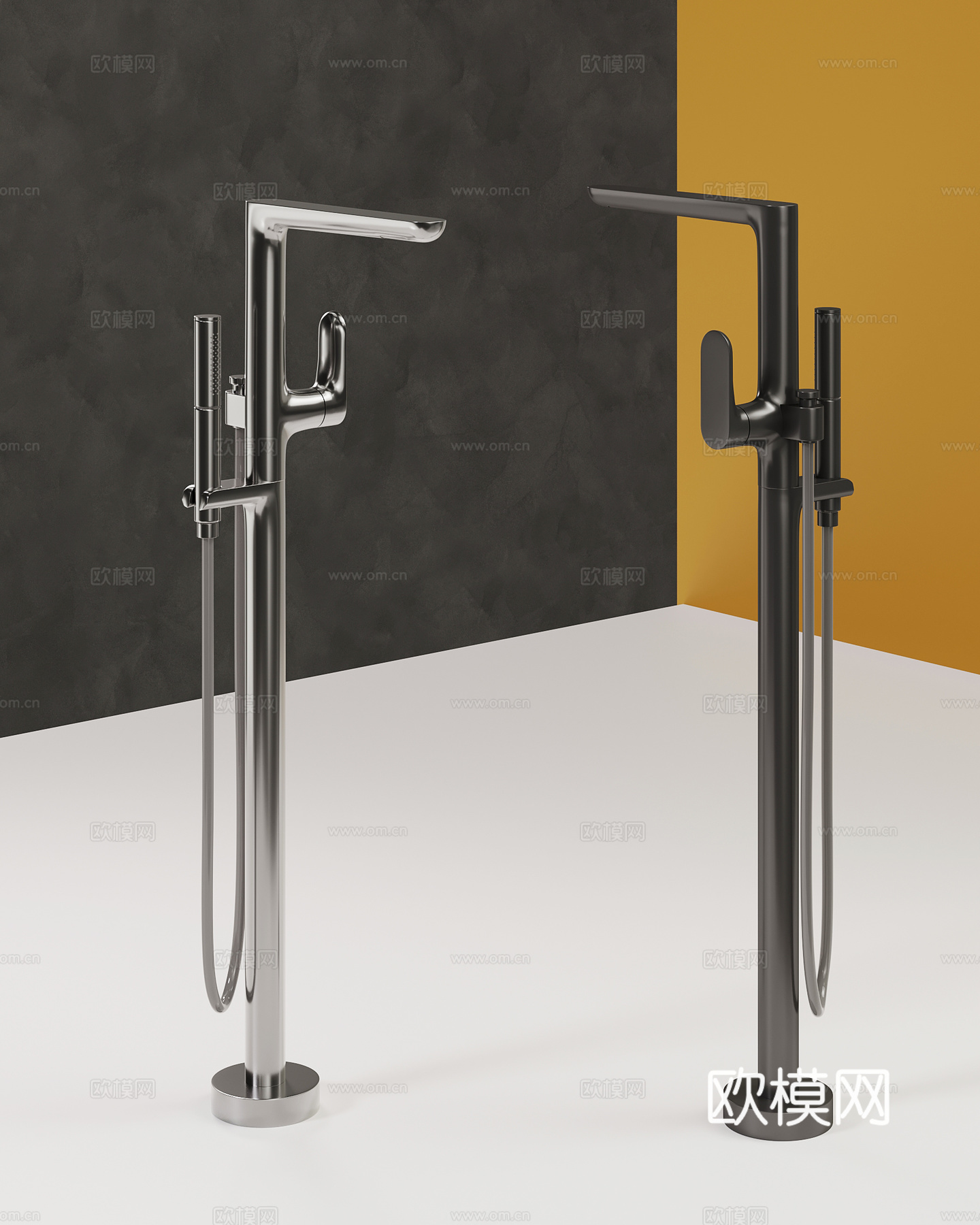 现代水龙头 浴缸水龙头su模型