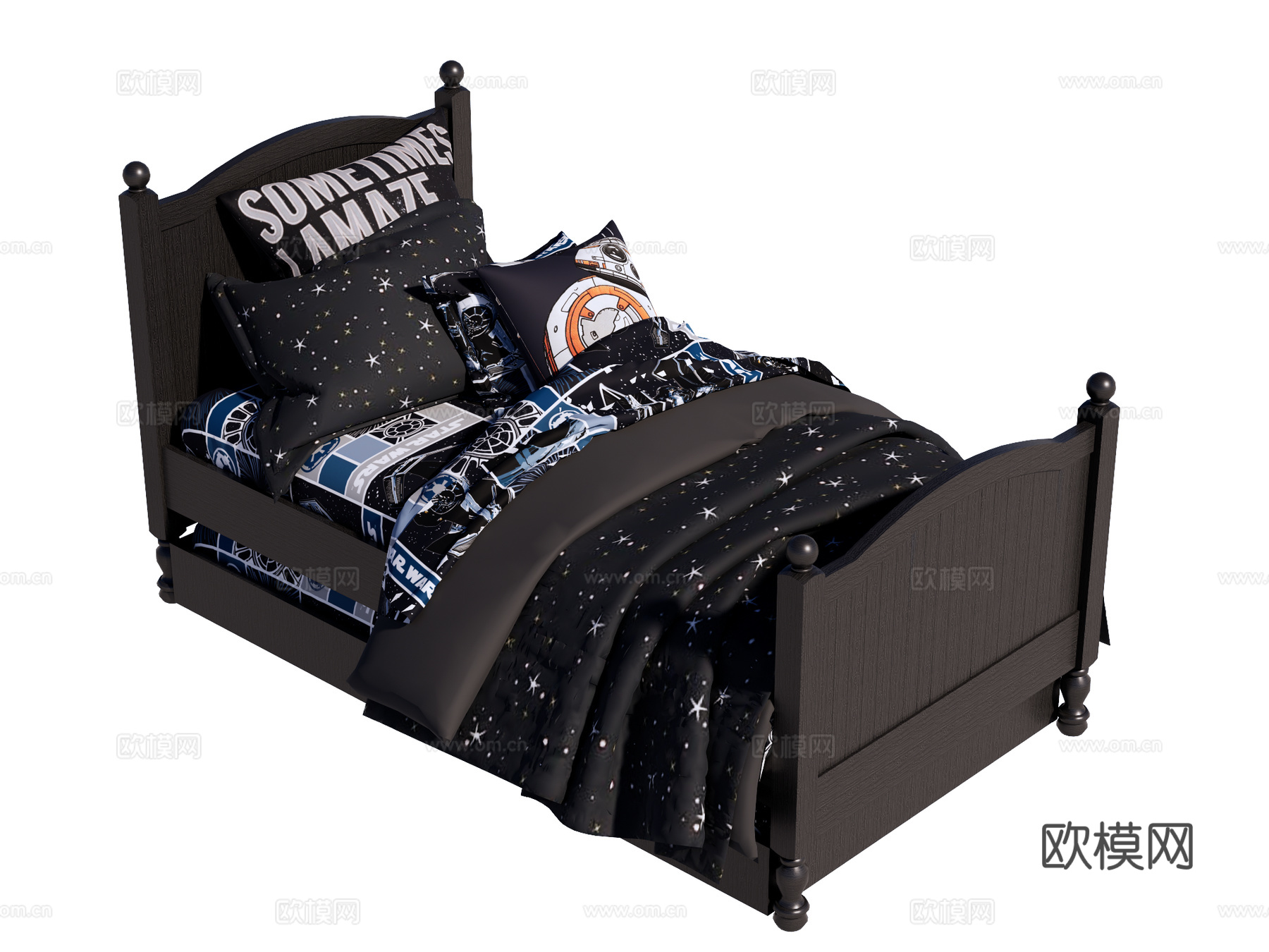儿童床su模型