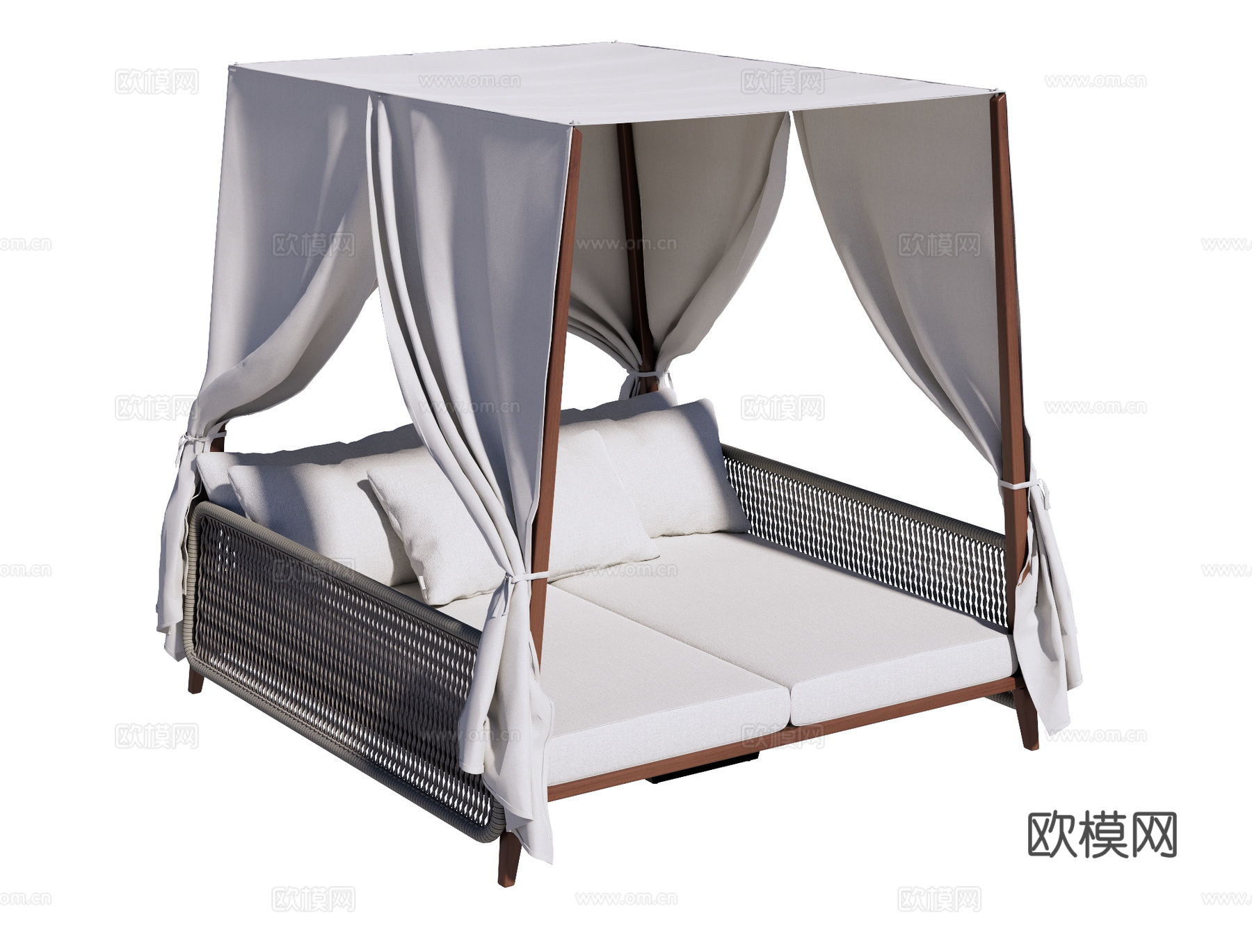 床 双人床 帷幔床 户外床 沙发床su模型