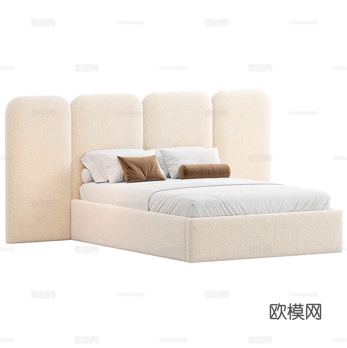 现代THE SERAPHIC双人床3d模型