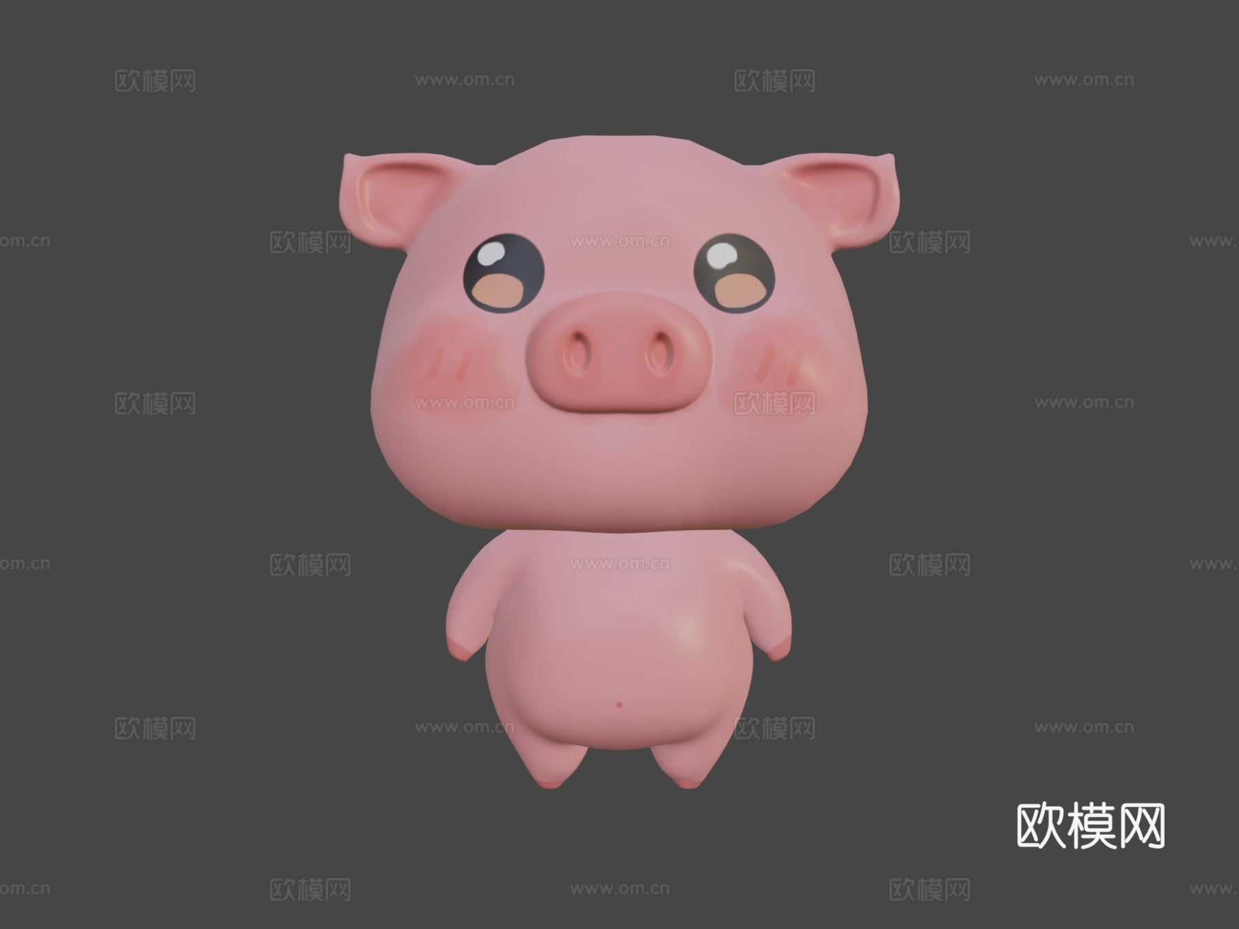 可爱小猪3d模型下载（渲染图8）