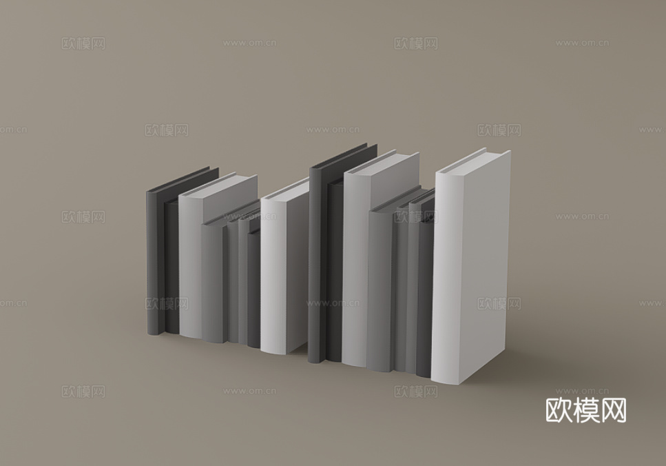 书籍摆件su模型