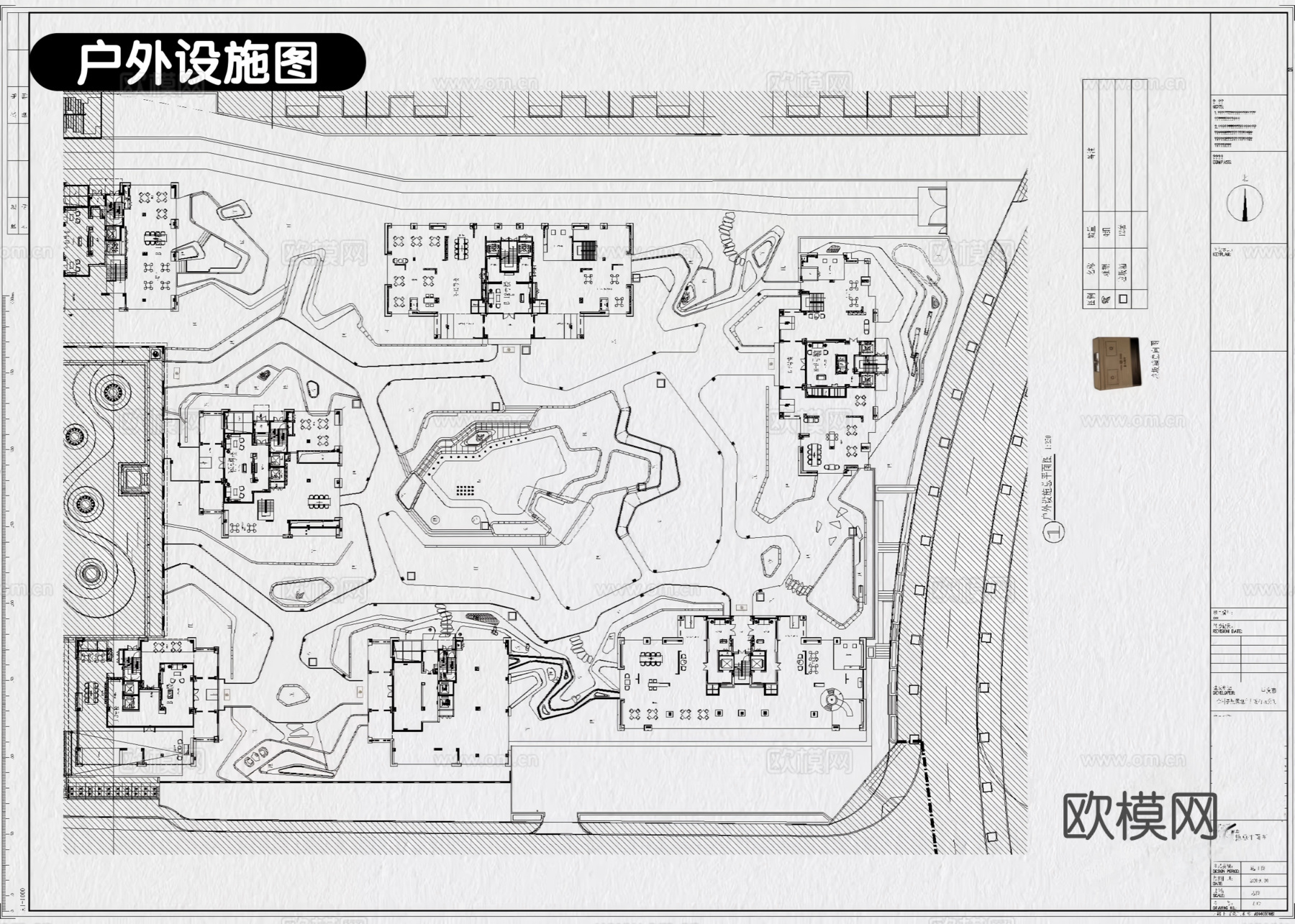 8套示范区景观住宅居住区景观CAD施工图附效果图cad施工图