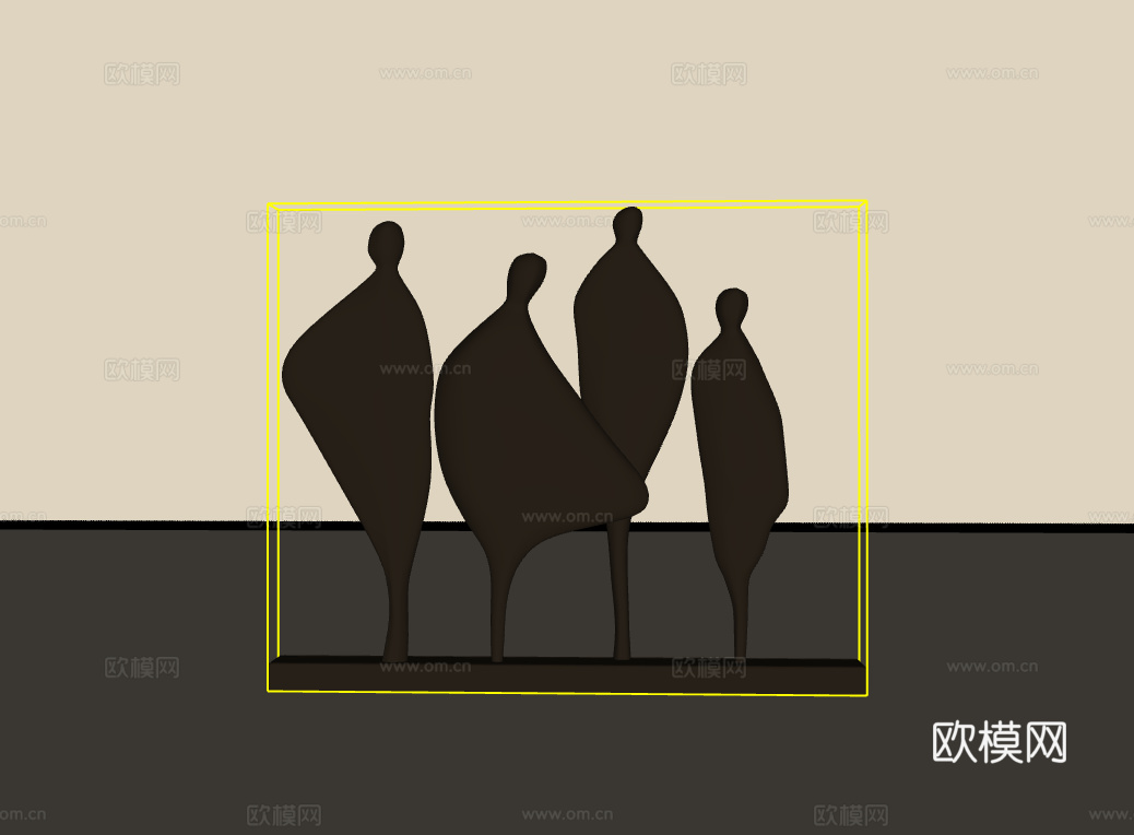 雕塑摆件su模型