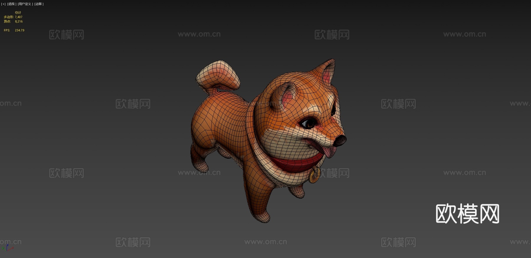 柴犬铁雄3d模型