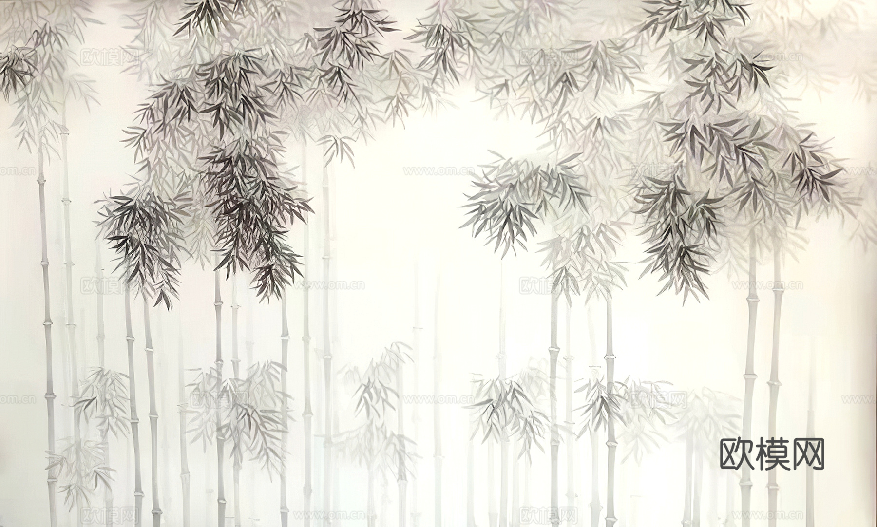 新中式壁纸壁画壁布墙纸墙布云海山水字画花鸟仙鹤荷花花鸟建筑背下载