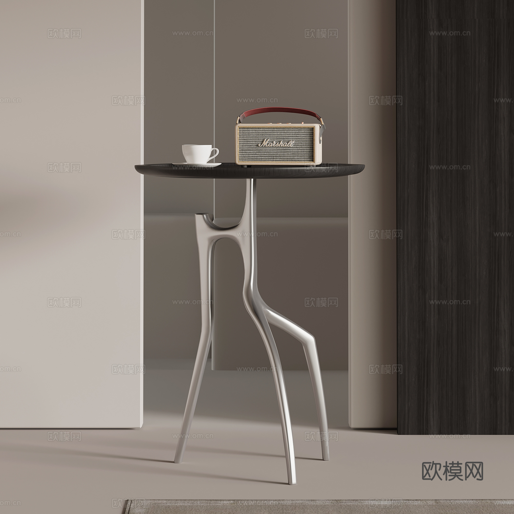 现代意式边几 角几圆几su模型