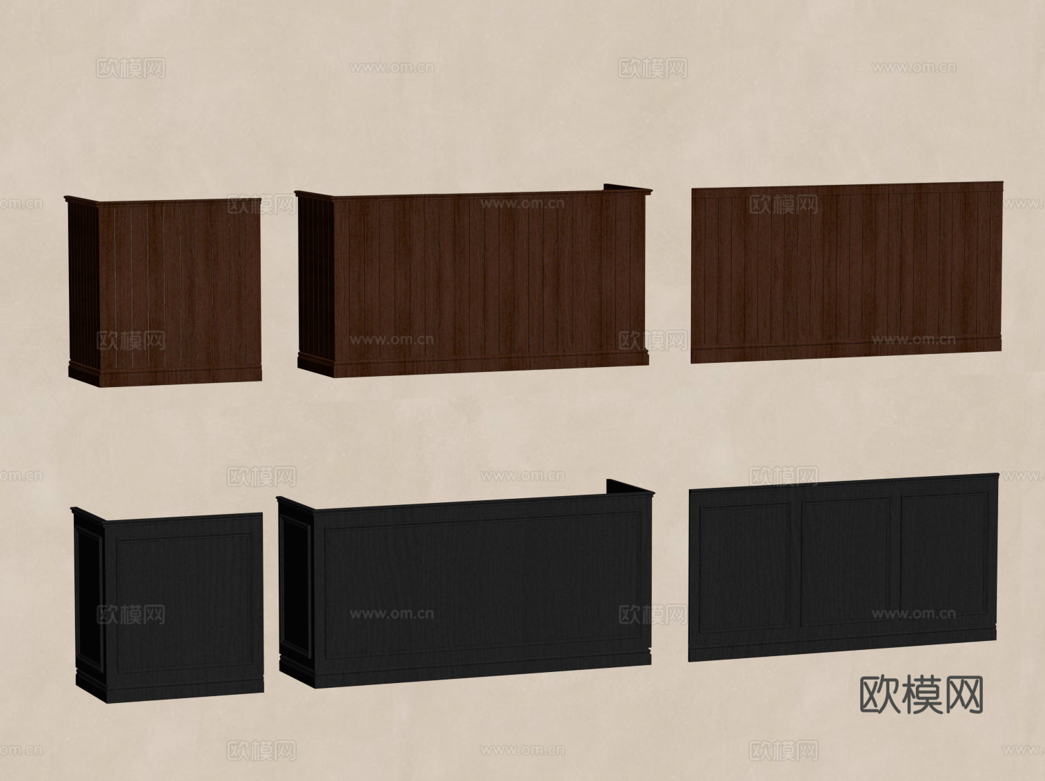法式护墙板 墙裙 中古风墙裙su模型