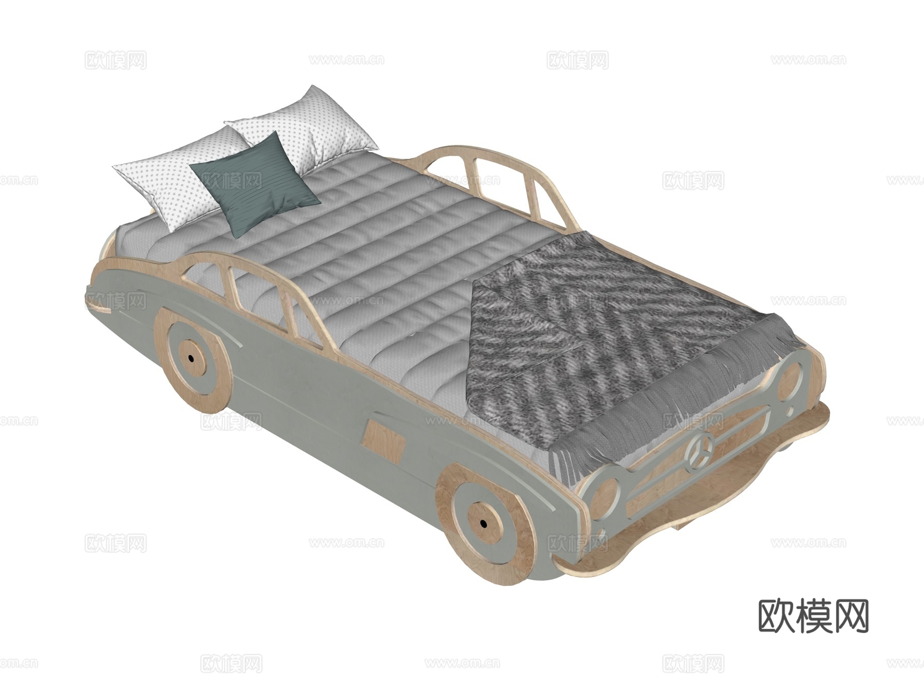 儿童床su模型
