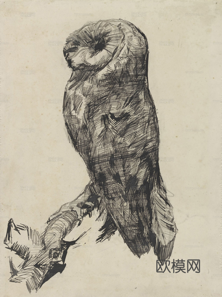 梵高后印象派素描绘画作品，现代世界经典名画505 梵高 Ba下载