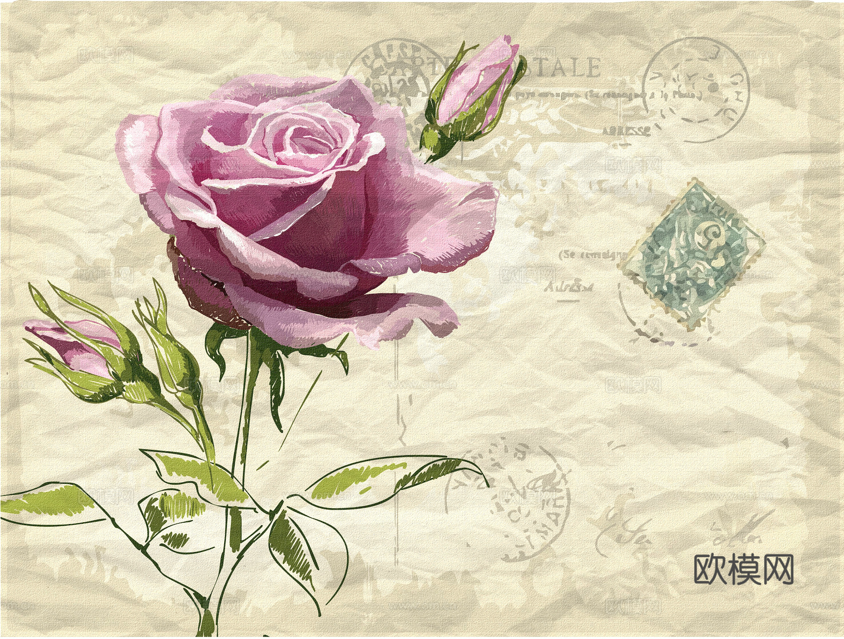 新中式壁纸壁画壁布墙纸墙布云海山水字画花鸟仙鹤荷花花鸟建筑背下载