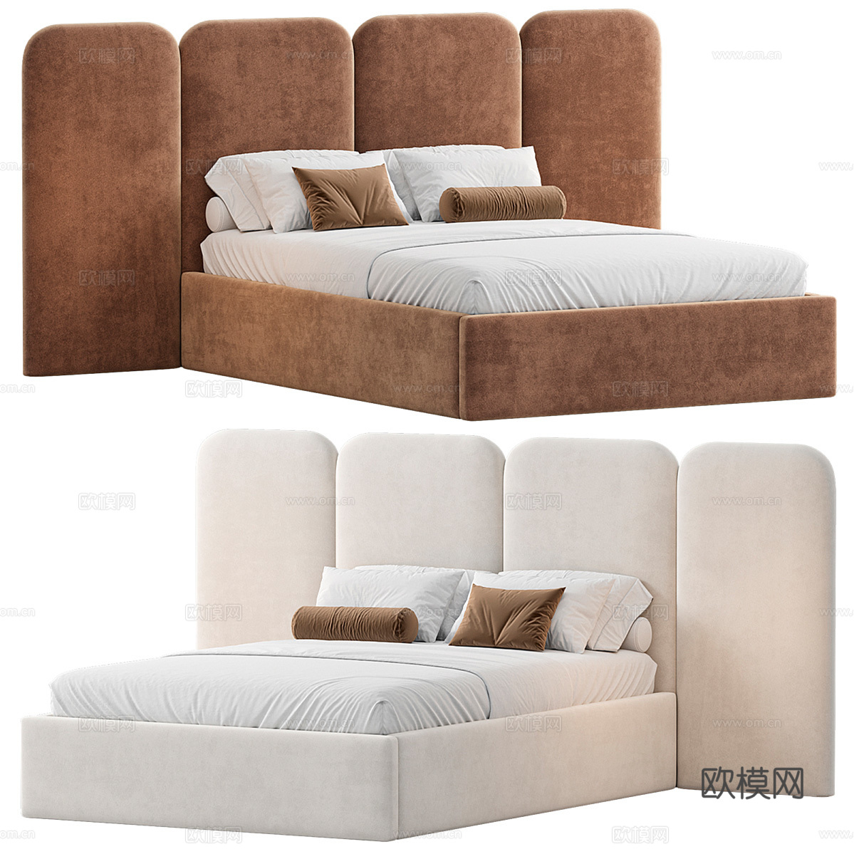 现代THE SERAPHIC双人床3d模型