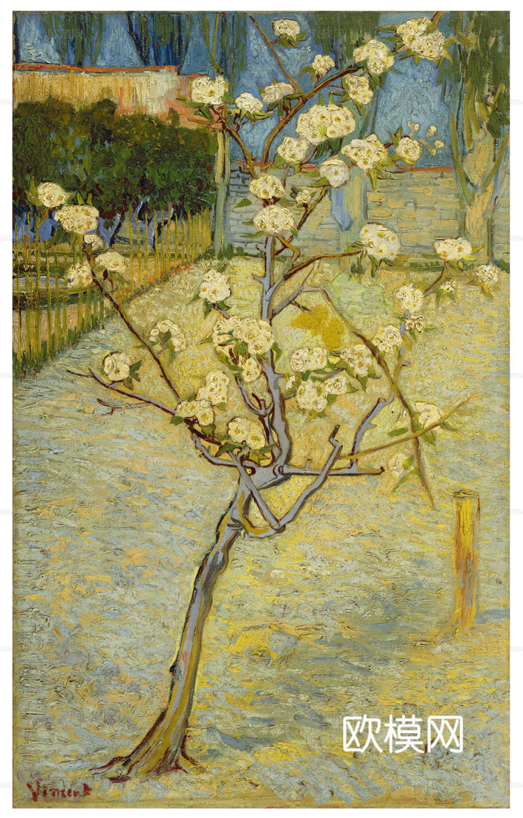 梵高后印象派风景绘画作品，现代世界经典名画160 梵高 Sm