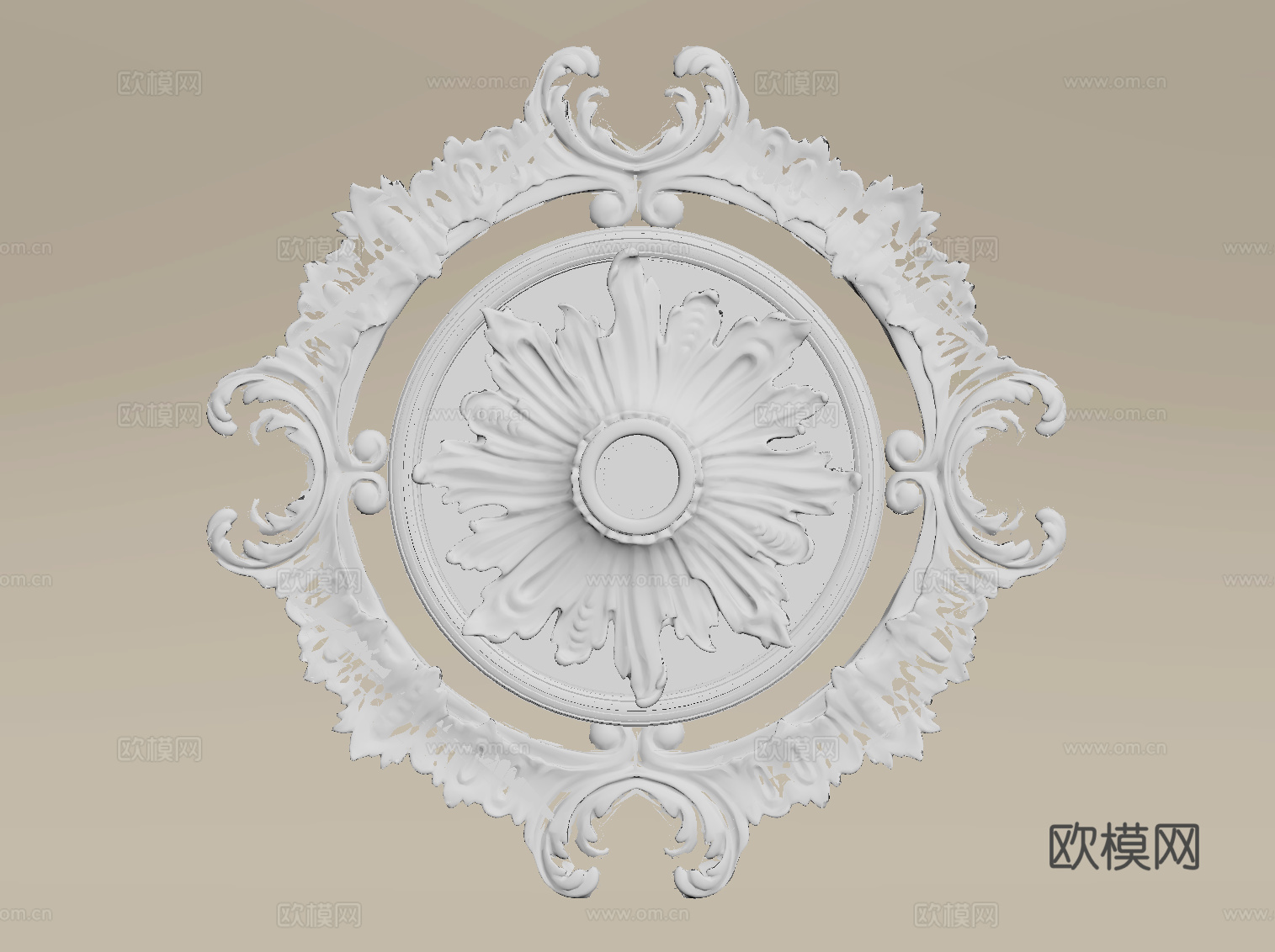 法式复古灯盘su模型