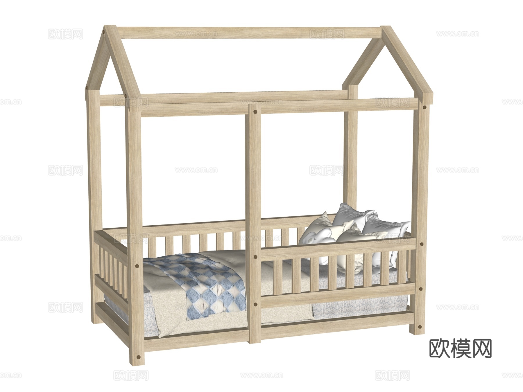 儿童床su模型