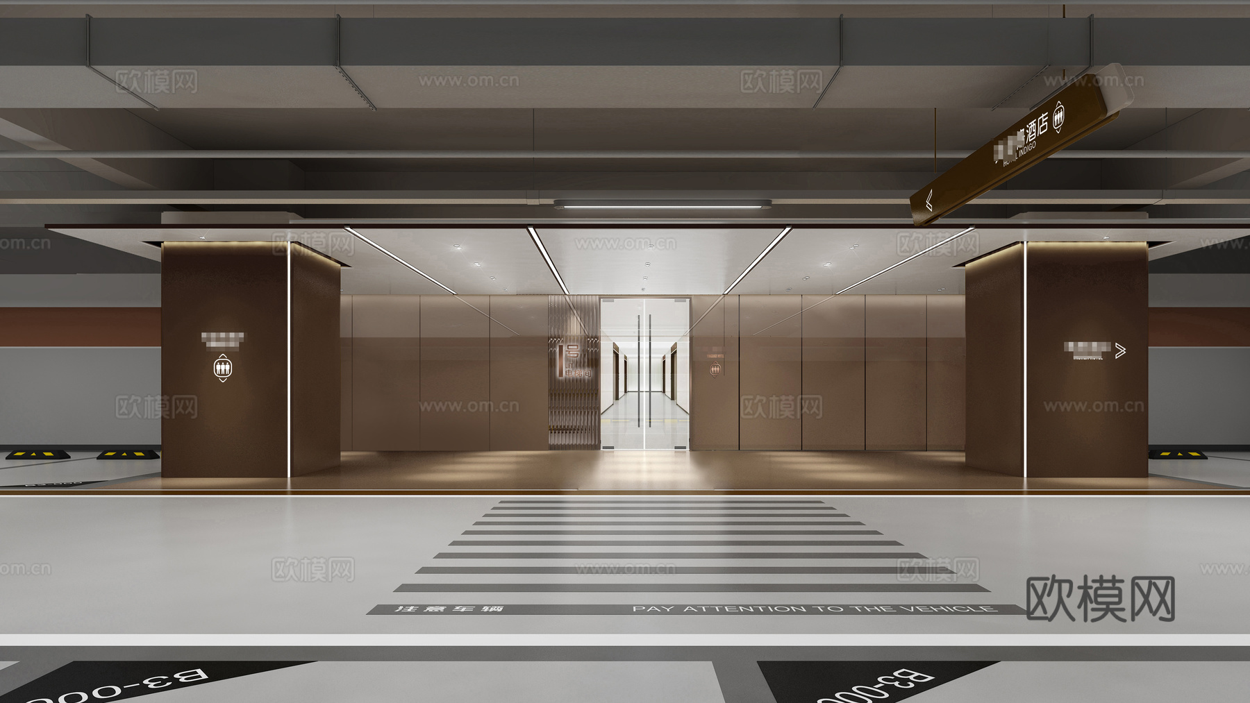 地下车库停车场cad施工图