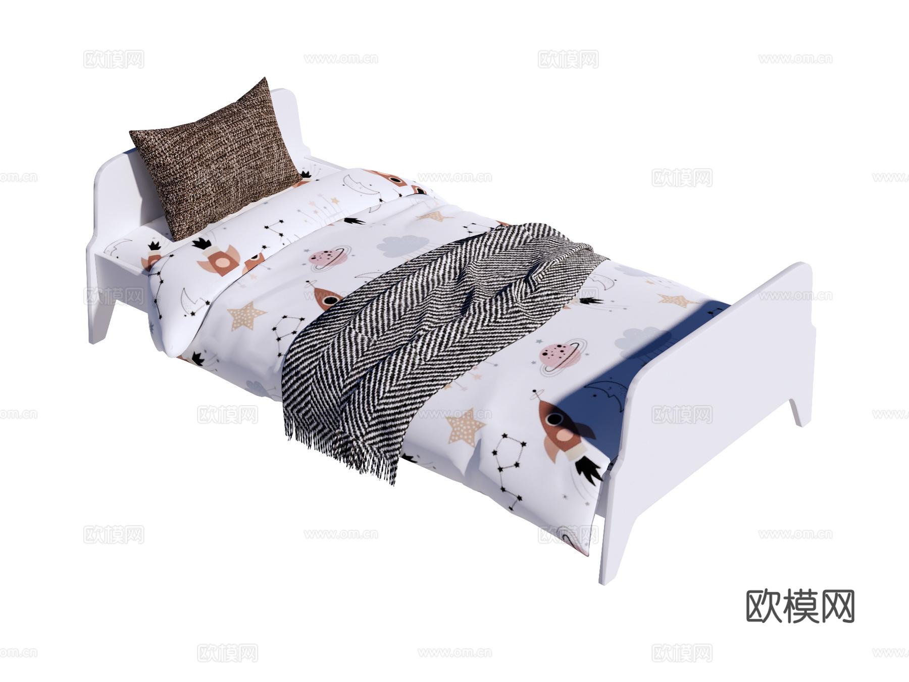 儿童床su模型