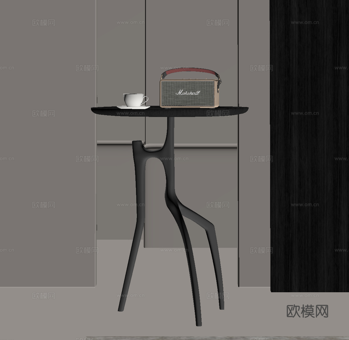 现代意式边几 角几圆几su模型