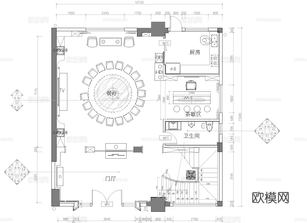 娱乐会所  最新全套施工图合集cad施工图