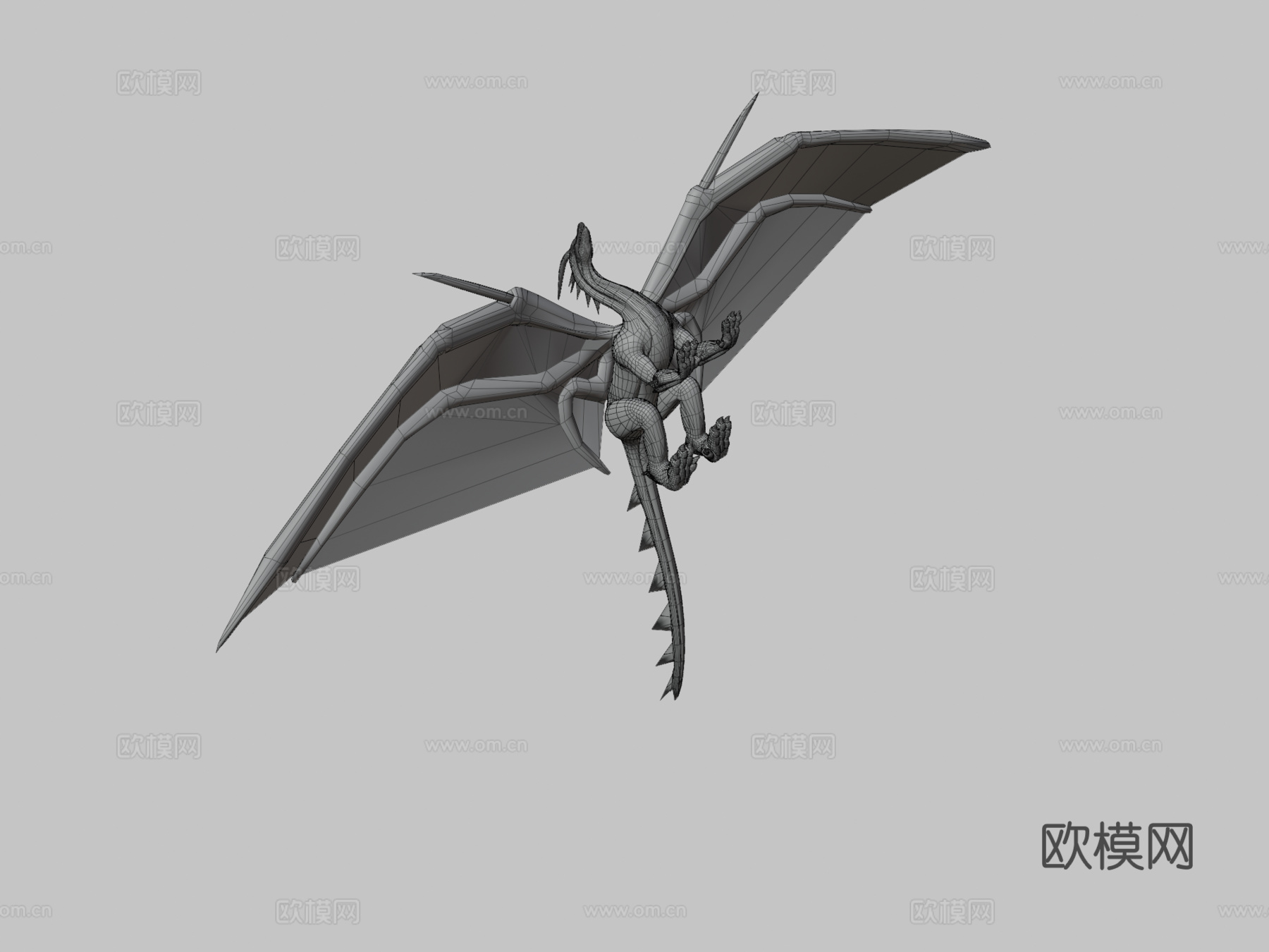 龙绑定3d模型下载（渲染图3）