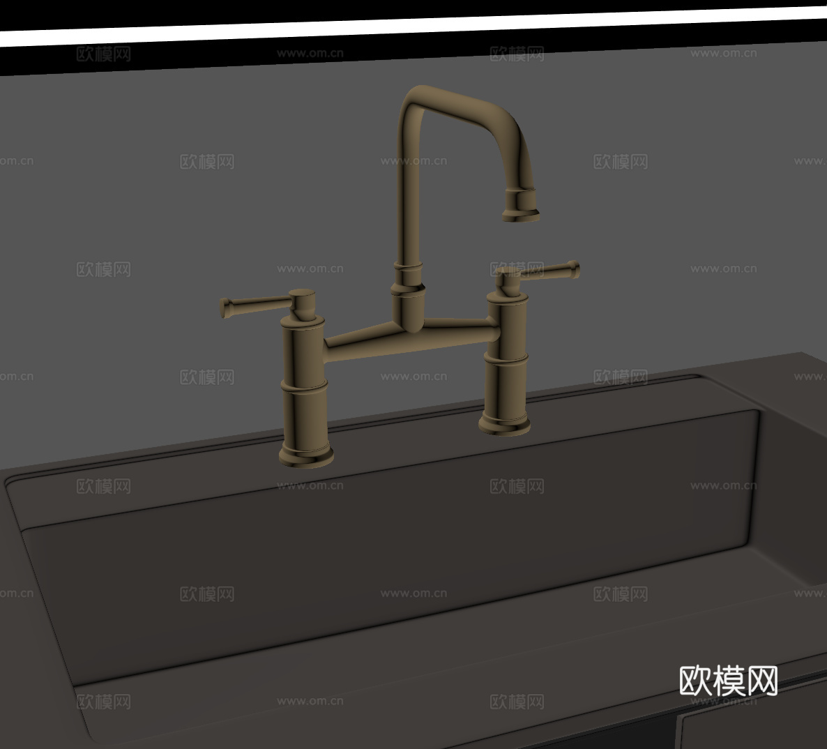 法式复古水龙头su模型