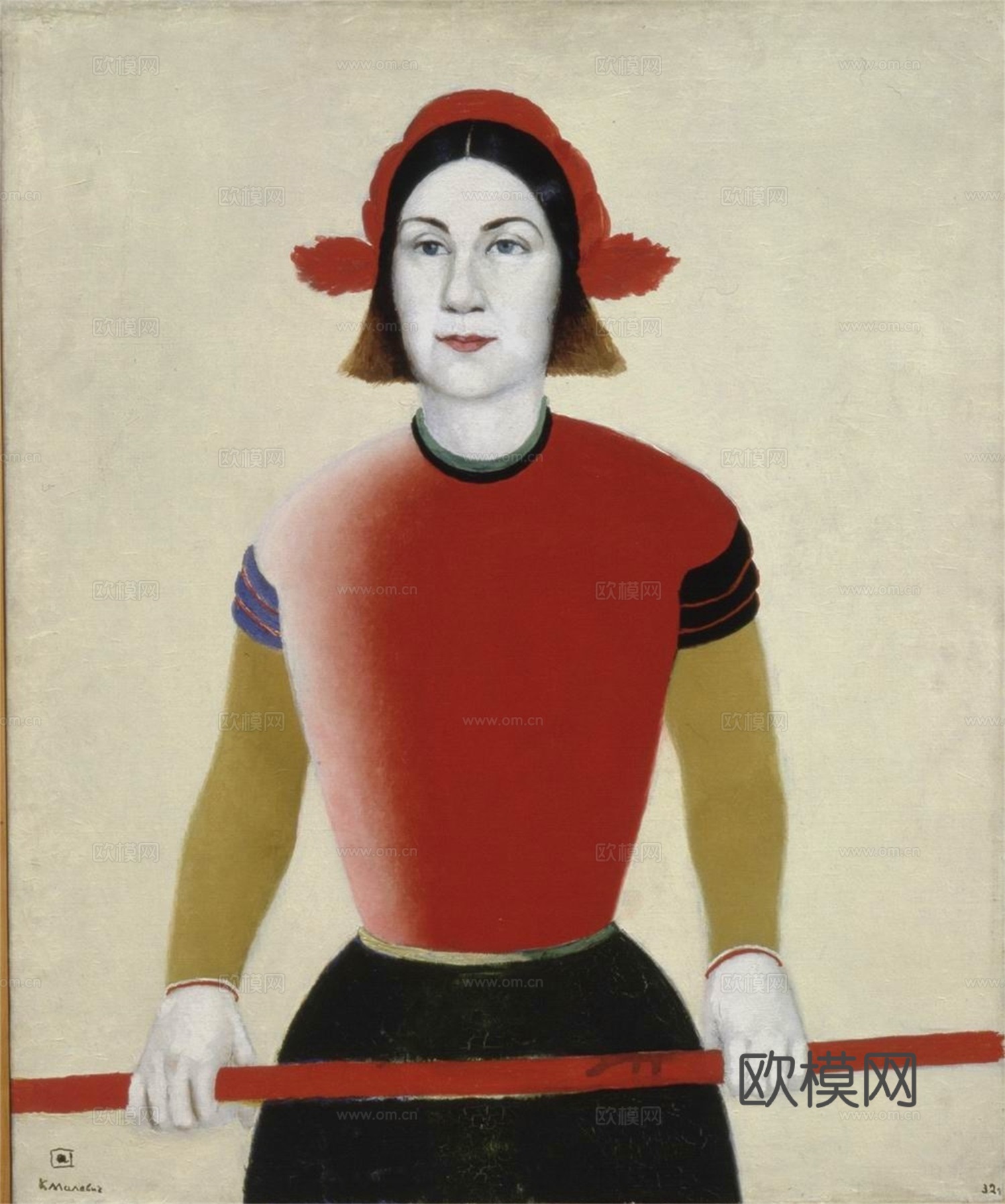 马列维奇抽象画，几何抽象装饰画33下载