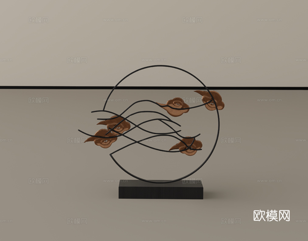 雕塑摆件su模型