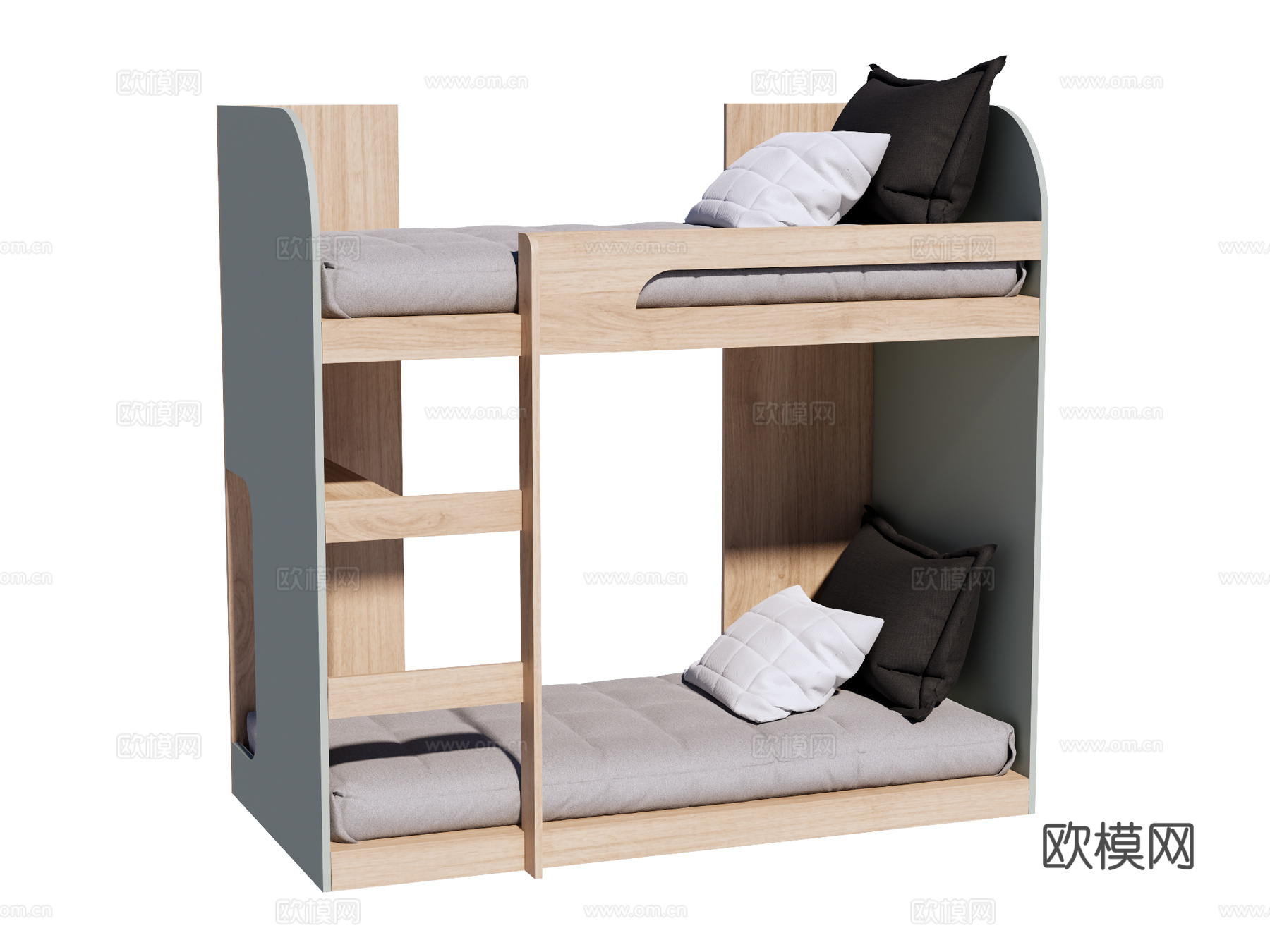 上下床 宿舍床 儿童床su模型