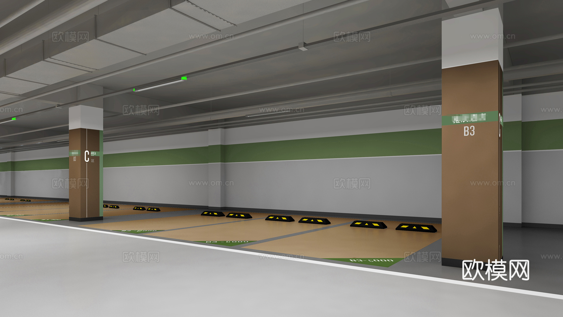 地下车库停车场cad施工图