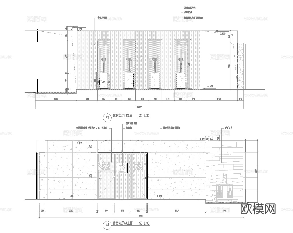 汤泉水疗洗浴会所 最新全套施工图合集cad施工图
