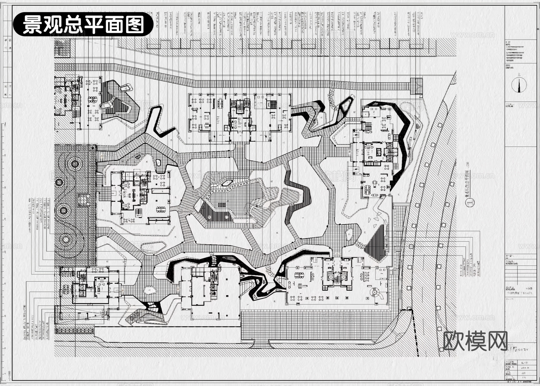 8套示范区景观住宅居住区景观CAD施工图附效果图cad施工图