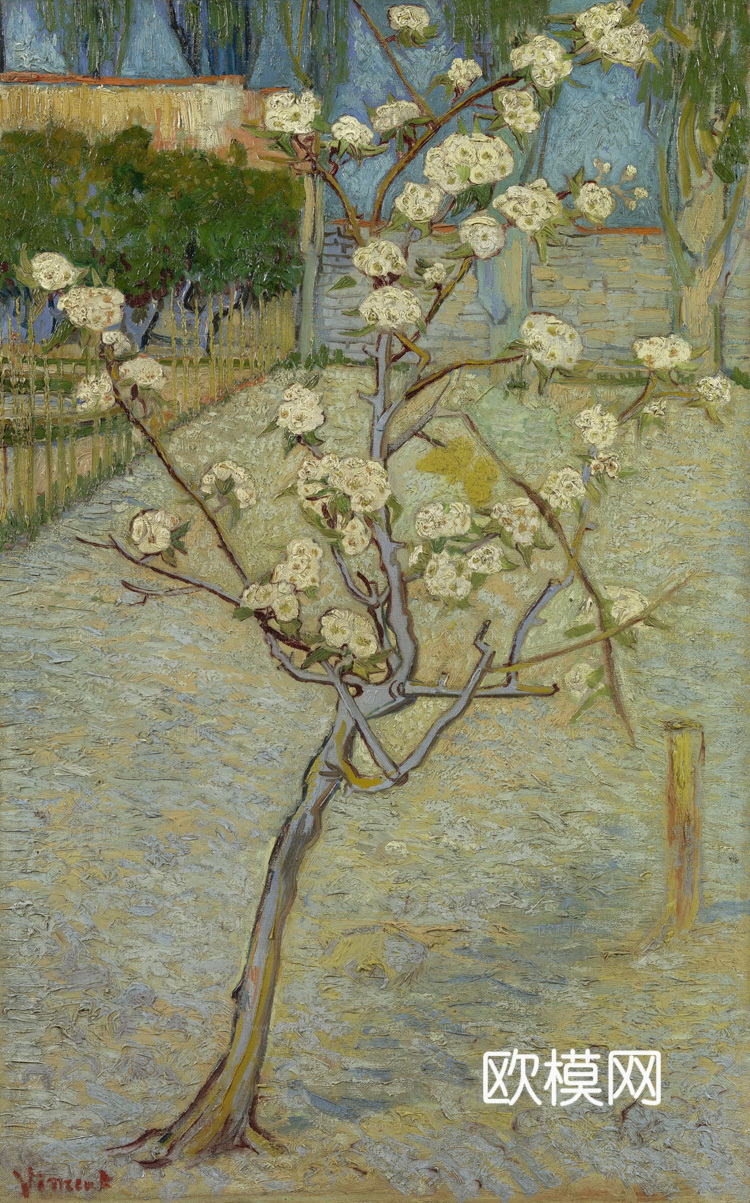 梵高后印象派风景绘画作品，现代世界经典名画020 梵高 Bl