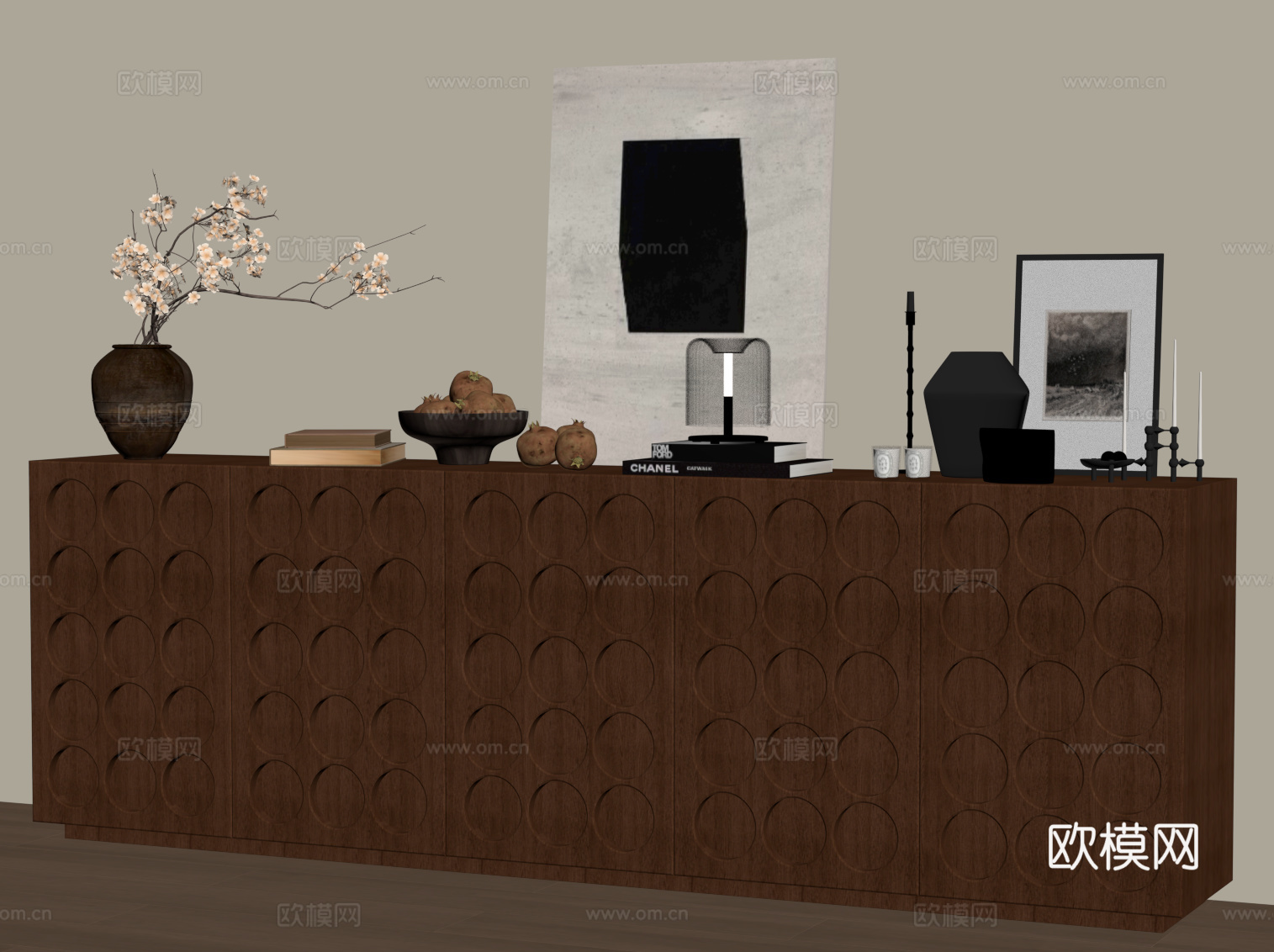 中古边柜 玄关柜su模型