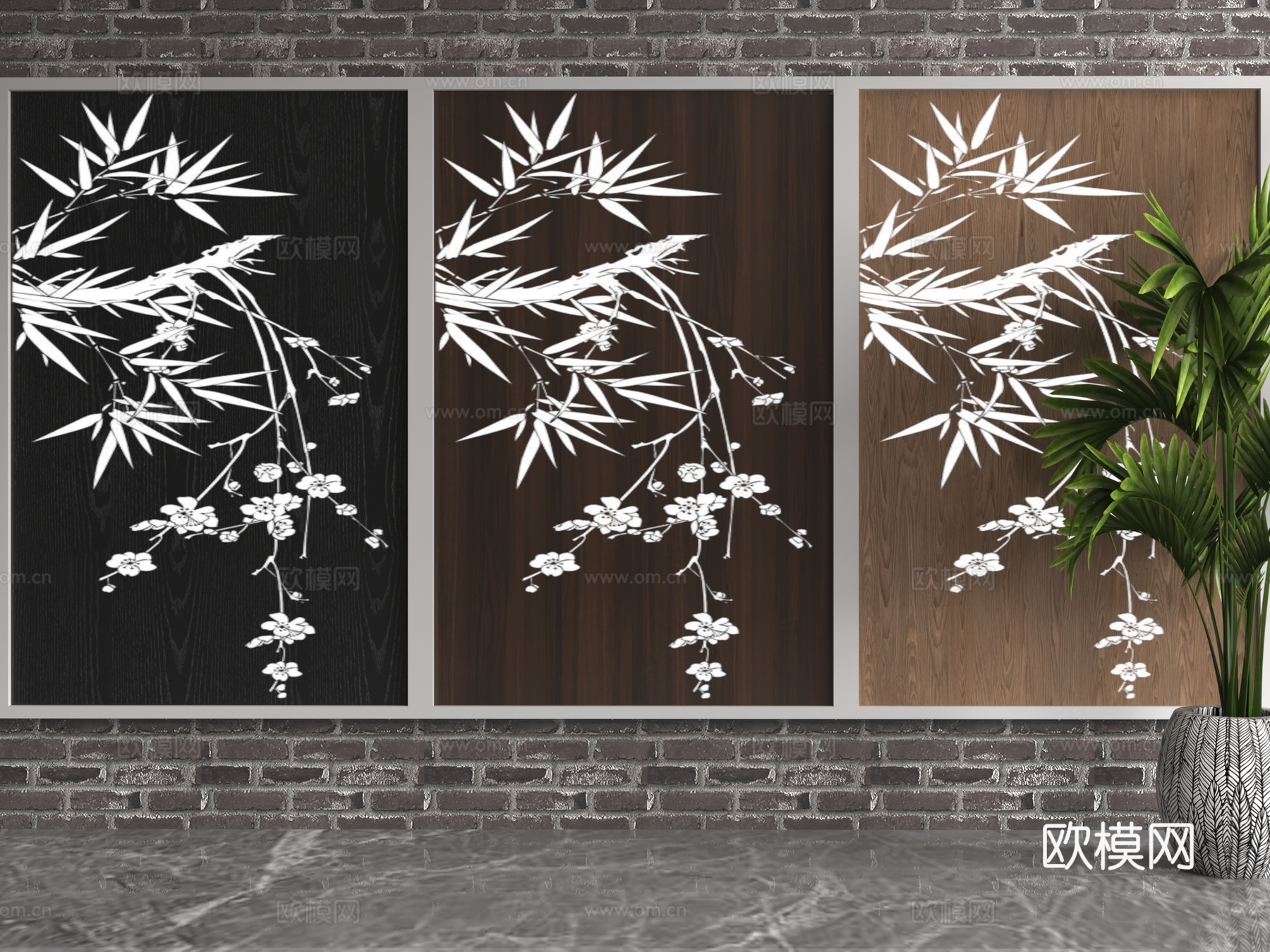 现代挂画3d模型