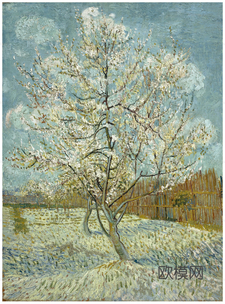 梵高后印象派风景绘画作品，现代世界经典名画193 梵高 Th