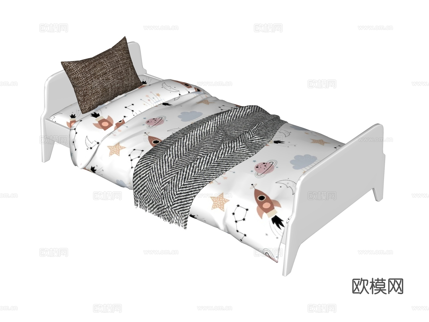 儿童床su模型