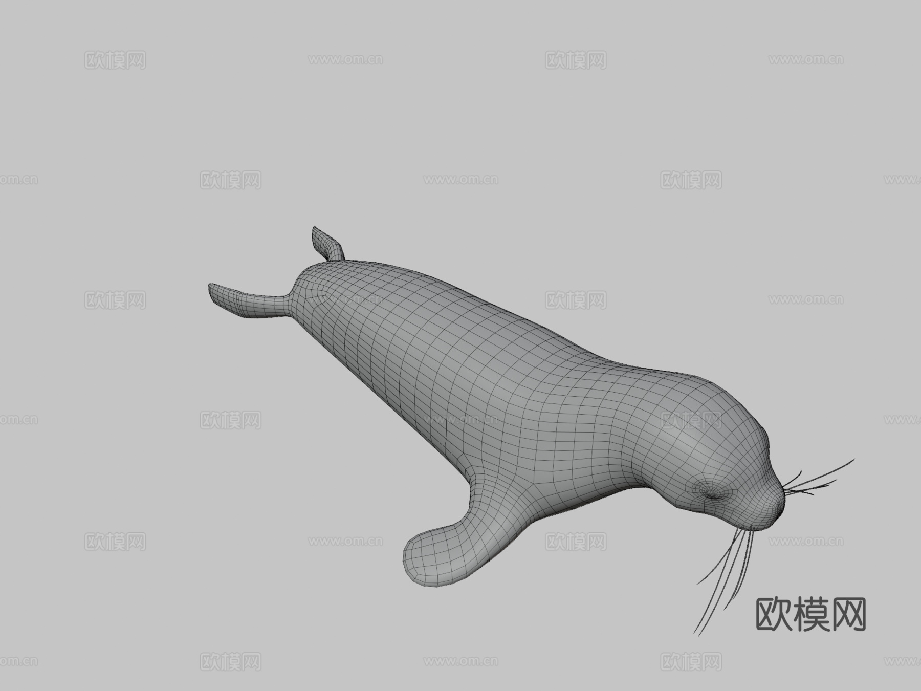 海豹3d模型下载（渲染图3）