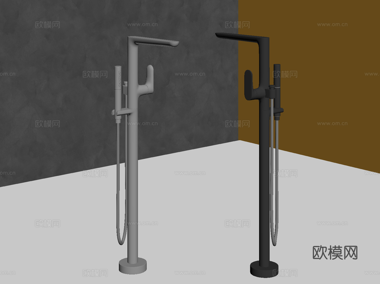 现代水龙头 浴缸水龙头su模型