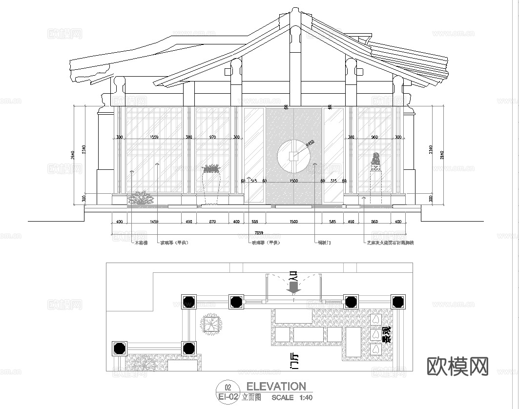茶楼 茶馆  最新全套施工图合集cad施工图