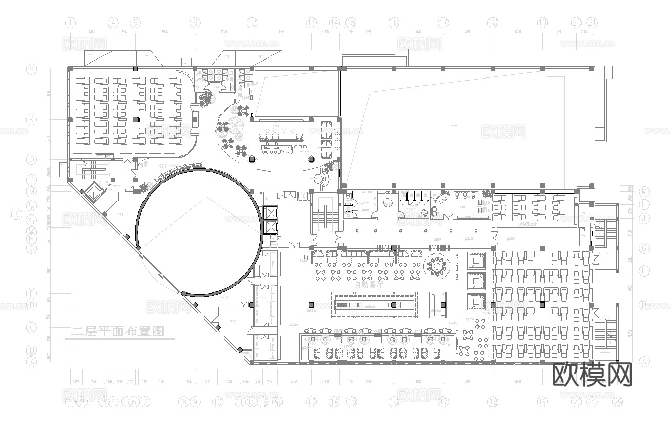 洗浴中心会所  最新平面施工图合集cad施工图