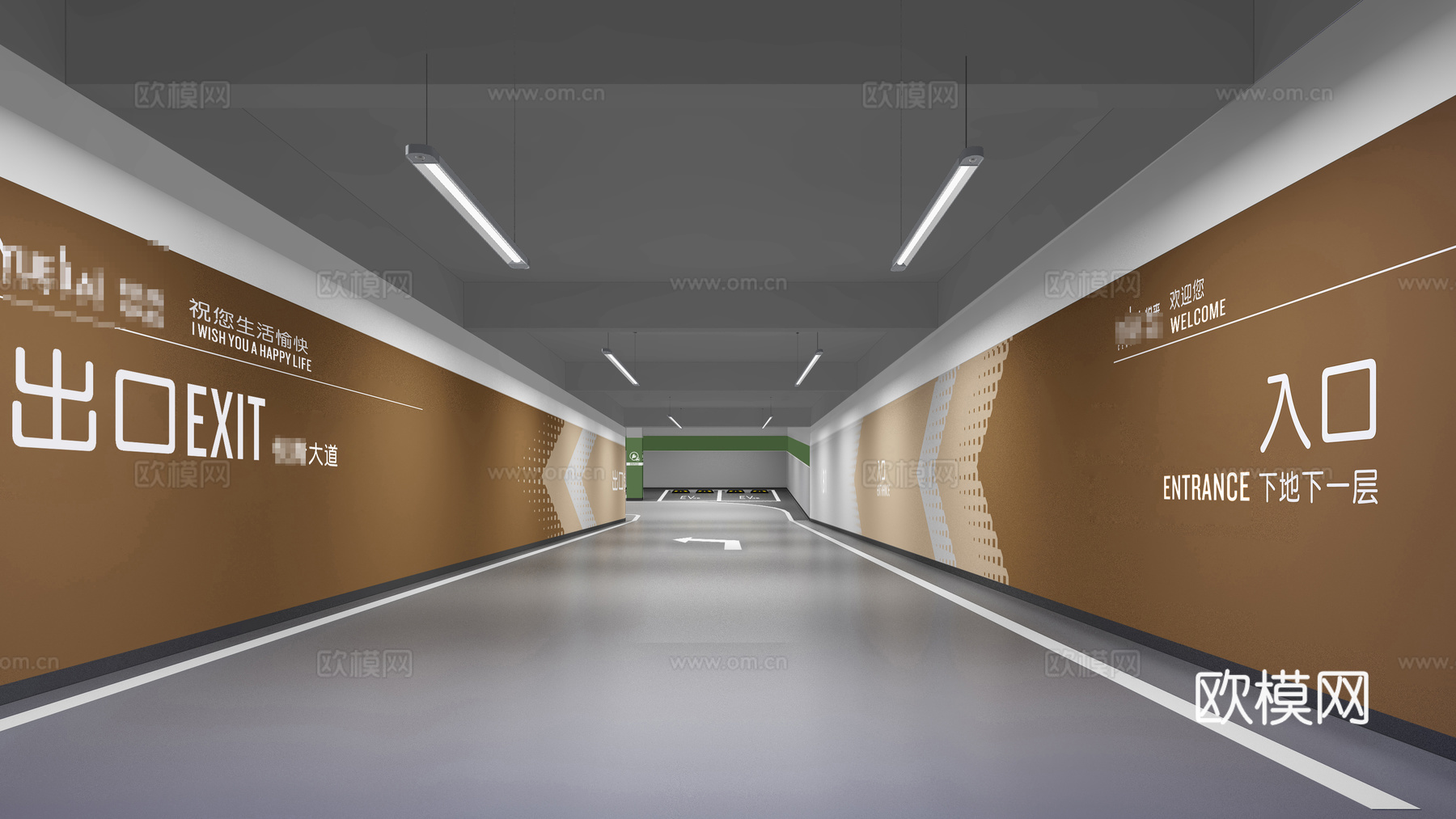 地下车库停车场cad施工图